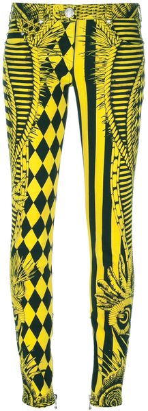 Balmain Patterned Skinny Jeans - Lyst