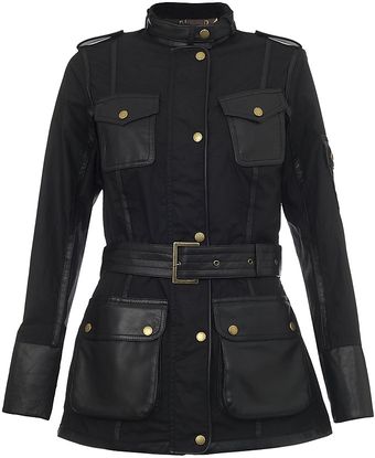 Barbour Black-thorm Leather Jacket - Lyst