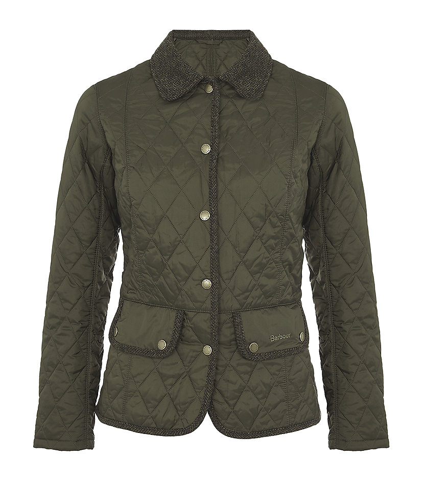 Barbour Vintage Tweed Quilted Jacket in Green Lyst