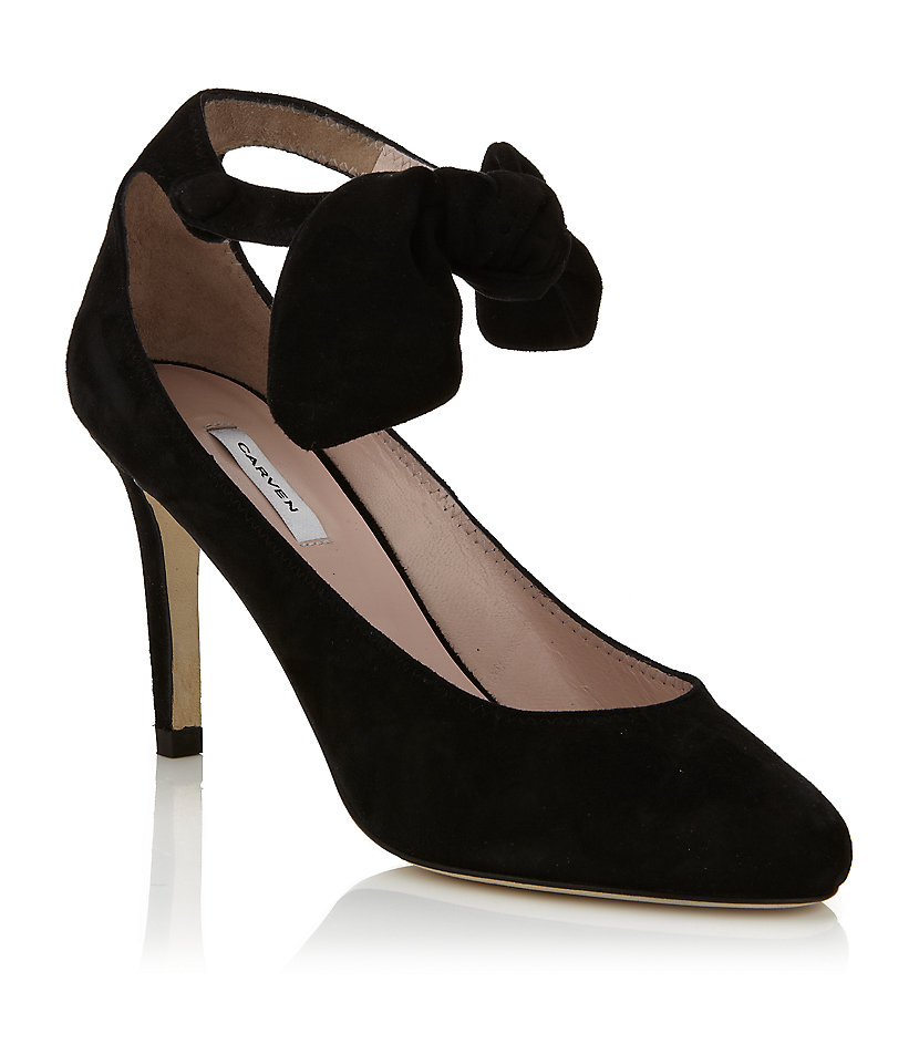 pumps with ankle bow