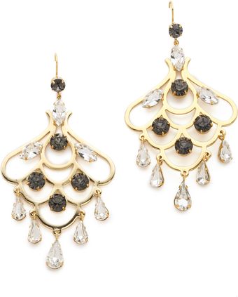 Juicy Couture Rhinestone Chandelier Earrings - Lyst