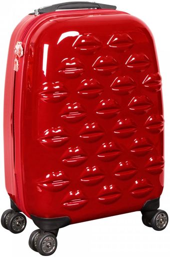 Lulu Guinness Red Hard Sided Lips Small Spinner Case - Lyst