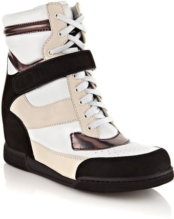 Marc By Marc Jacobs Kisha Leather Wedge Trainers - Lyst