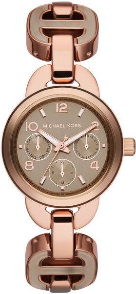 Michael Kors Minisize Rose Golden Stainless Steel Chain Bracelet Watch - Lyst