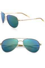 Oliver Peoples Benedict Aviator Sunglasses