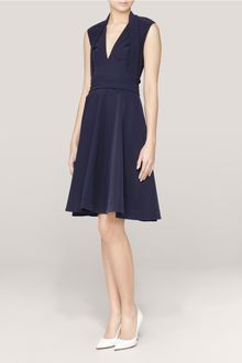 Preen Ted Scarf lapel Flared Dress - Lyst