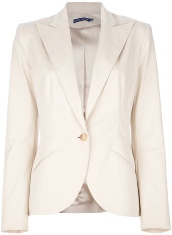 Ralph Lauren Flared Hem Blazer - Lyst