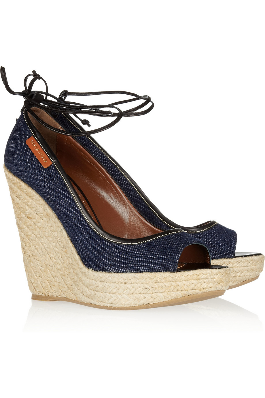 denim wedge shoes