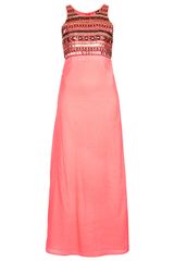 Topshop Pink Embellished Maxi Cover Up