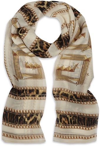 Givenchy Leopard Print Stud Silk Chiffon Scarf - Lyst