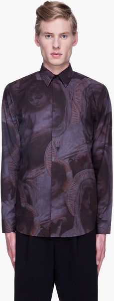 Givenchy Deep Purple Multiprint Madonna Print Shirt - Lyst