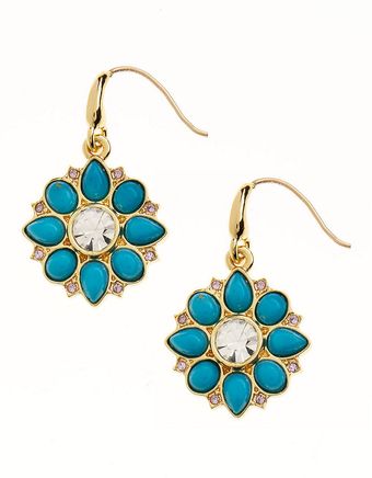 Juicy Couture Flower Drop Earrings - Lyst