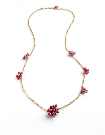 Juicy Couture Flower Strand Necklace - Lyst