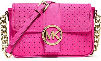 Michael by Michael Kors Fulton Perforated Leather Small Messenger Bag - Lyst