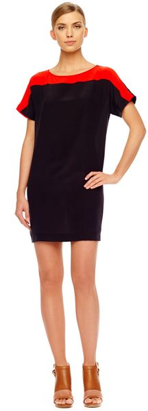 Michael Kors Twotone Crepe Dress - Lyst