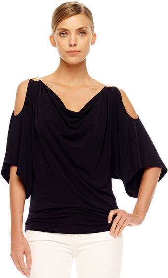 Michael Kors Coldshoulder Jersey Top - Lyst