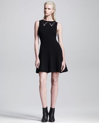 Rag & Bone Lillian Cutoutcollar Fullskirt Dress - Lyst