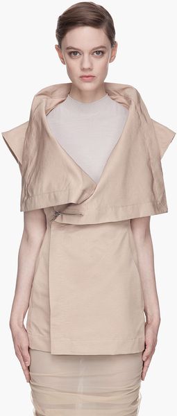 Rick Owens Nude Twill Winged Carapace Jacket - Lyst