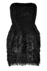 Roberto Cavalli Sequined Mixedmedia Dress in Black