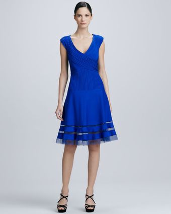 Tadashi Shoji Illusion hem Full Skirt Cocktail Dress - Lyst