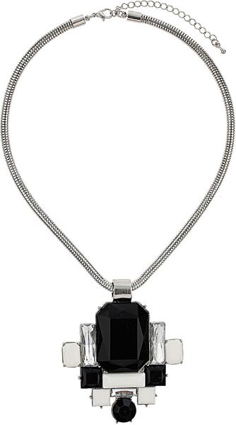 Topshop Stone Drop Collar - Lyst