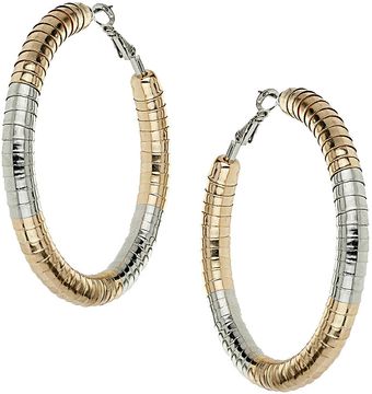 Topshop Textured Effect Hoop Earrings - Lyst