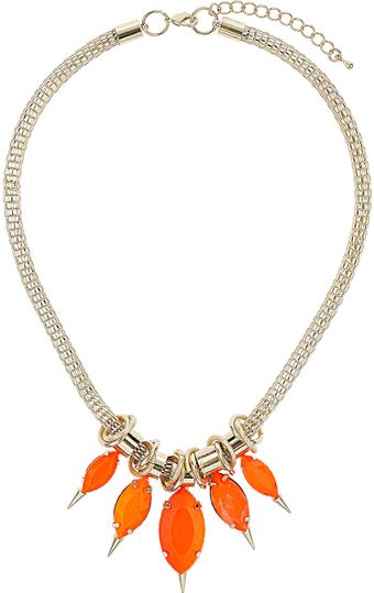 Topshop Neon Navette Collar - Lyst