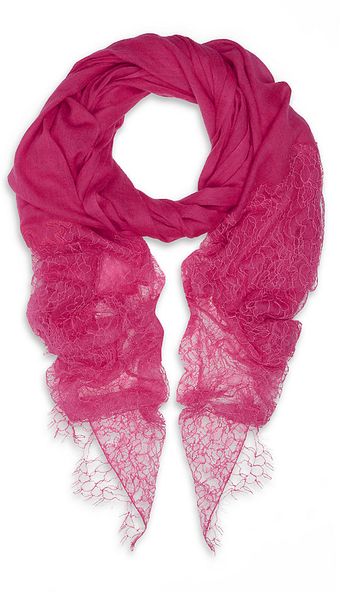 Valentino Lace End Scarf - Lyst
