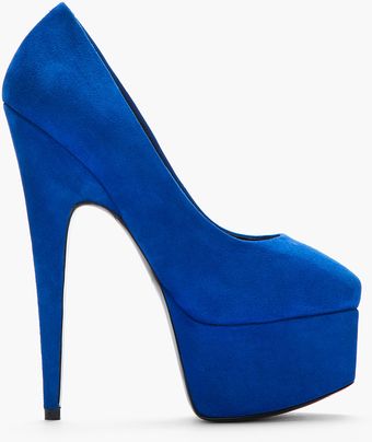 Giuseppe Zanotti Royal Blue Suede Debra Pumps - Lyst