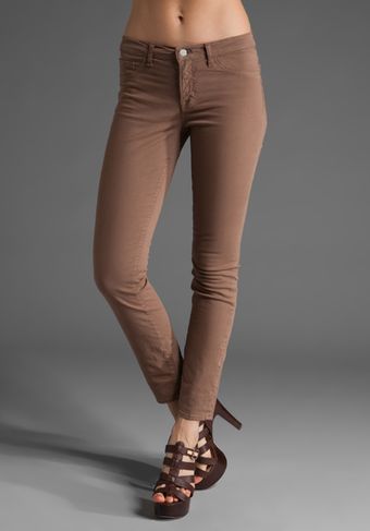 J Brand 11 Twill Pant in Brown - Lyst
