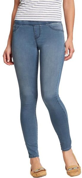 Old Navy Smooth Waistpanel Jeggings in Blue (smoke)