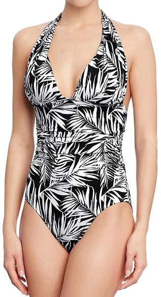 Old Navy Drapedyoke Control Max Swimsuits - Lyst
