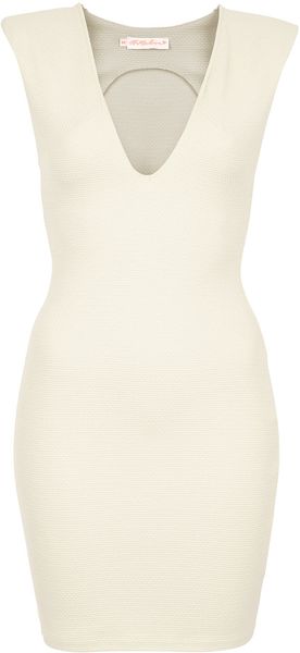 Topshop Deep V Bodycon Dress By Oh My Love - Lyst