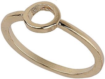 Topshop Premium Dainty Circle Ring - Lyst