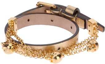 Alexander McQueen Skull Charm Bracelet - Lyst