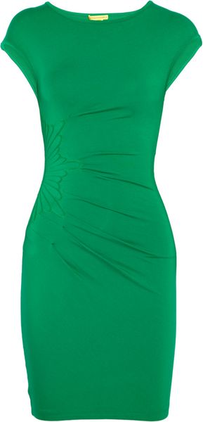 Catherine Malandrino Embroidered Stretch Jersey Dress - Lyst