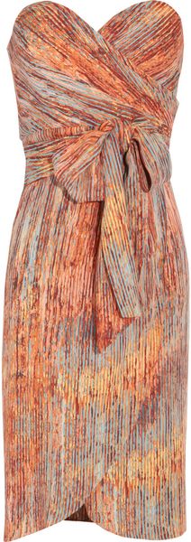 Catherine Malandrino Printed Stretch Silk Dress - Lyst