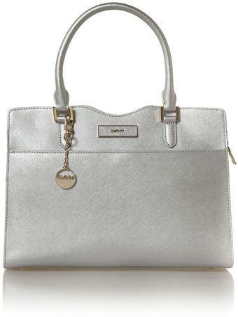 DKNY Saffiano Metallic Bowling Bag - Lyst