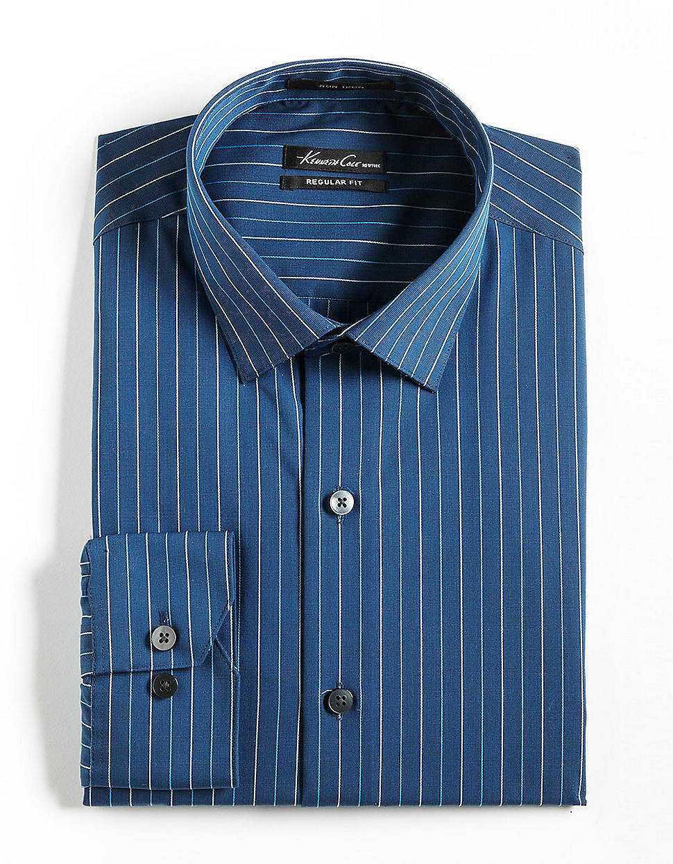 Cole Striped Cotton Dress Shirt in Blue for Men (slate blue) Lyst