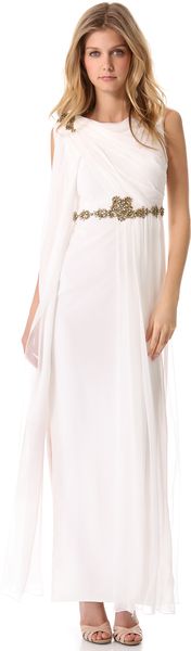 Notte By Marchesa Embroidered Chiffon Gown - Lyst
