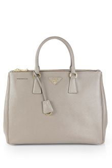 Prada Saffiano Lux Doublezip Tote Bag - Lyst