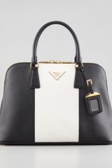 Prada Bicolor Saffiano Promenade Bag