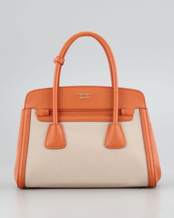 Prada Canvas Saffiano Cuir Small Tote Bag - Lyst