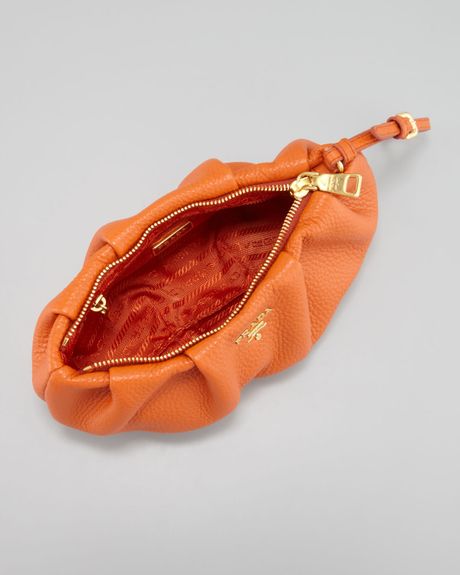 prada clutch orange