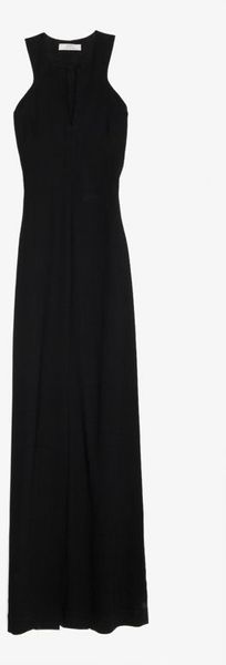 Robert Rodriguez Cut Out V Neck Gown Black - Lyst