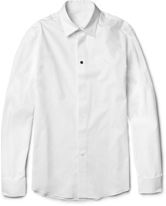 Alexander McQueen Skull Cufflinks Cottonpoplin Shirt - Lyst