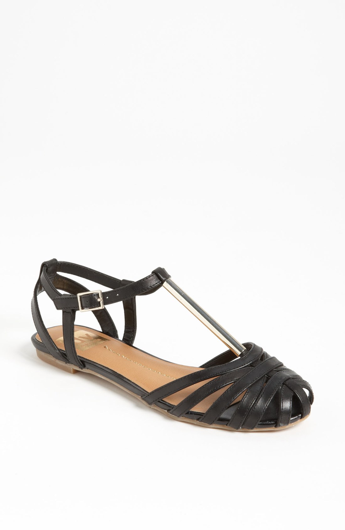 dolce vita black flat sandals