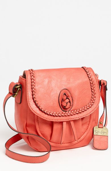 Jessica Simpson Emma Faux Leather Crossbody Bag in Pink (coral)