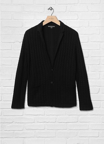 John Varvatos Cashmere Cable Blazer - Lyst
