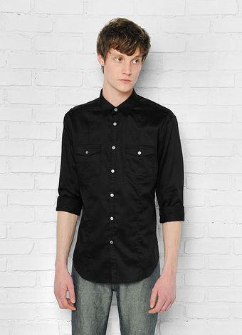 John Varvatos Military Shirt - Lyst